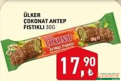 ÜLKER ÇOKONAT ANTEP FISTIKLI ÇİKOLATALI GOFRET 30 G fiyat ve kampanya bilgisi